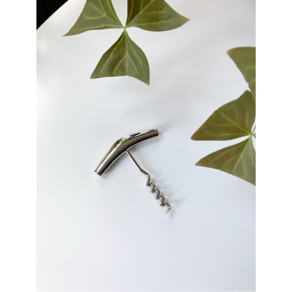 Vintage French T Bar Corkscrew Mid Century Sleek Silver 1950s Barware Romantic